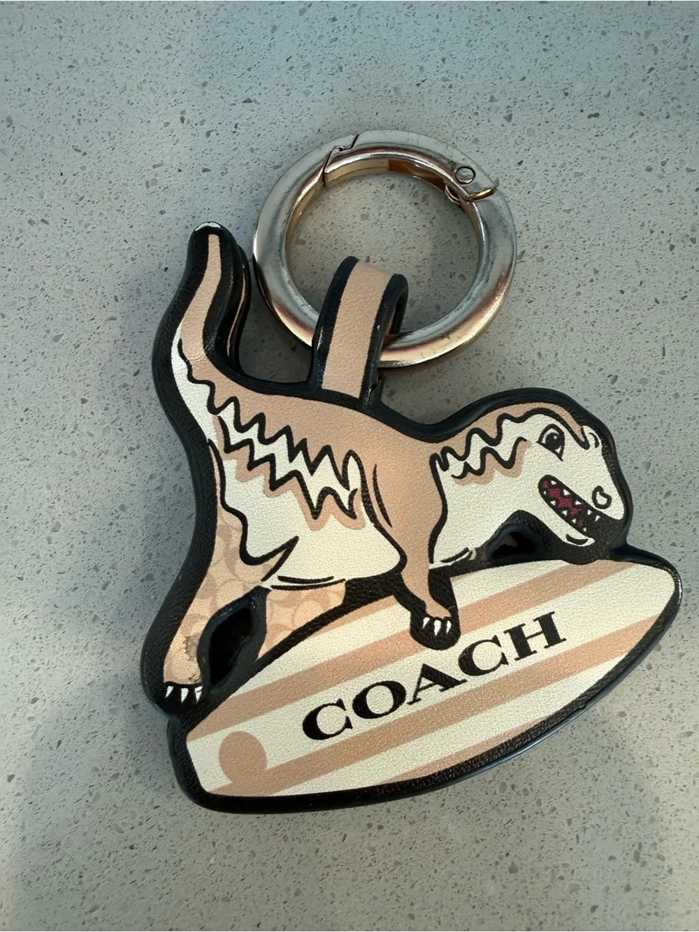 Coach VINTAGE REXY T REX bag, charm keychain key fob surfboard collectible